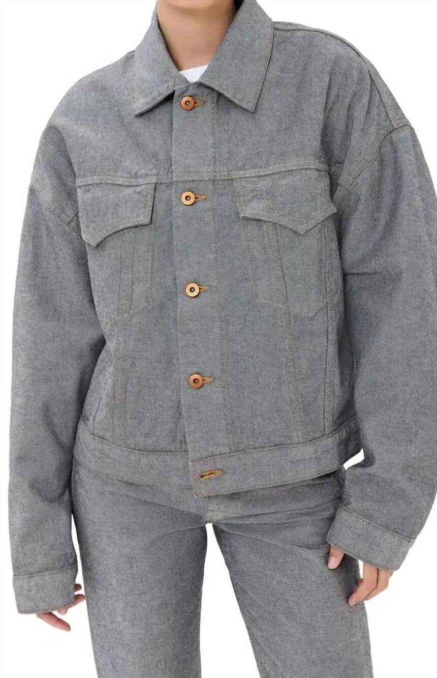NEW SLVRLAKE detroit trucker jacket in night reverse